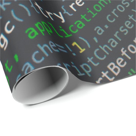 Screenshot van broncodes cadeaupapier (Rol Hoek)