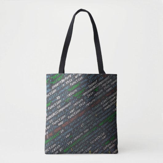 Screenshot van broncodes tote bag (Voorkant)