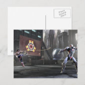 Screenshot: Wonder Woman vs Cyborg 2 Briefkaart (Voorkant / Achterkant)