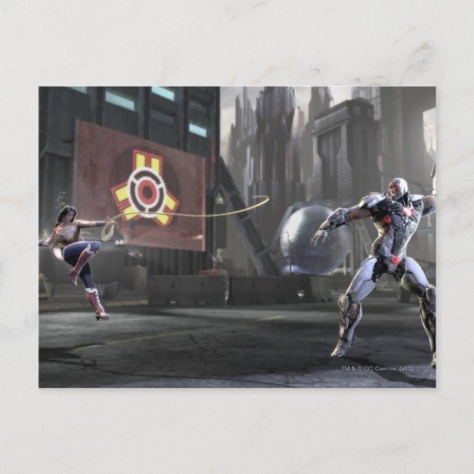 Screenshot: Wonder Woman vs Cyborg 2 Briefkaart (Voorkant)