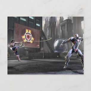 Screenshot: Wonder Woman vs Cyborg 2 Briefkaart