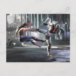 Screenshot: Wonder Woman vs Cyborg Briefkaart