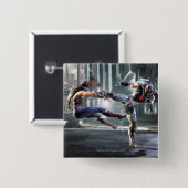Screenshot: Wonder Woman vs Cyborg Vierkante Button 5,1 Cm (Voorkant /achterkant)
