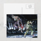 Screenshot: Wonder Woman vs Green Arrow Briefkaart (Voorkant / Achterkant)