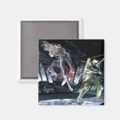 Screenshot: Wonder Woman vs Green Arrow Magneet (Voorkant / Achterkant)