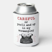 Screenwriter eindigt voorzichtig in mijn schermwee blikjeskoeler (Blikje Achterkant)