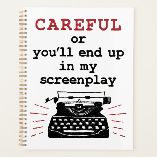 Screenwriter eindigt voorzichtig in mijn schermwee planner (Voorkant)