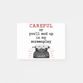 Screenwriter eindigt voorzichtig in mijn schermwee post-it® notes (Voorkant)