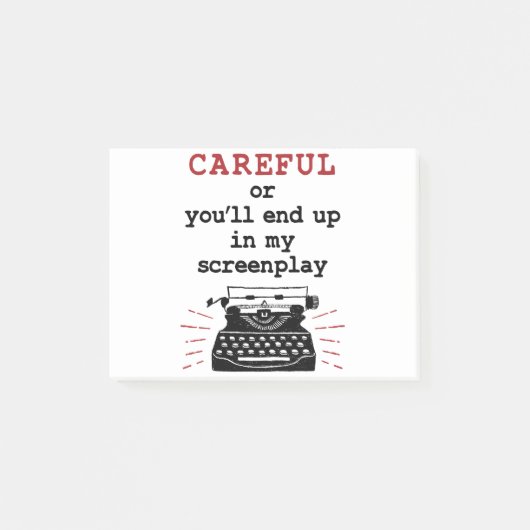 Screenwriter eindigt voorzichtig in mijn schermwee post-it® notes (Voorkant)