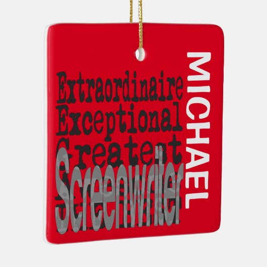 Screenwriter Extraordinaire CUSTOM Keramisch Ornament (Rechts)