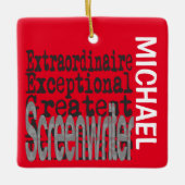 Screenwriter Extraordinaire CUSTOM Keramisch Ornament (Voorkant)