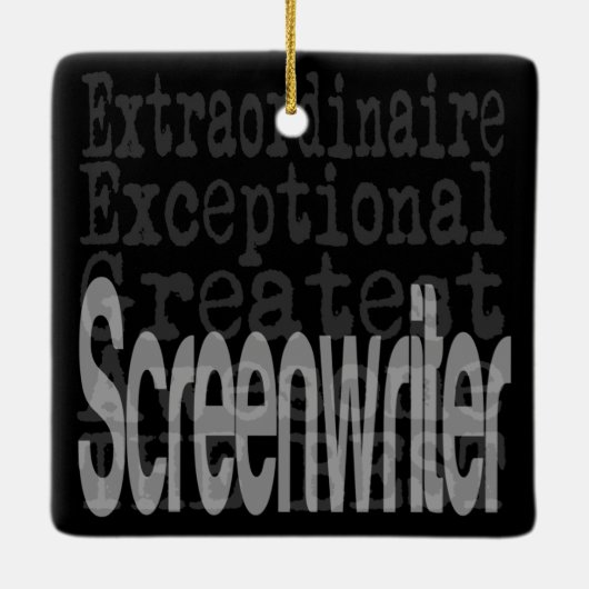 Screenwriter Extraordinaire Keramisch Ornament (Achterkant)