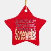 Screenwriter Extraordinaire Keramisch Ornament (Achterkant)