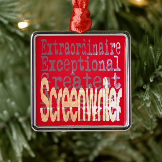 Screenwriter Extraordinaire Metalen Ornament (Boom)