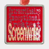 Screenwriter Extraordinaire Metalen Ornament (Voorkant)