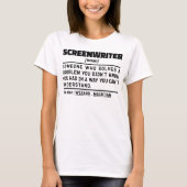 Screenwriter Noun Definition Screenwriting Grappig T-shirt (Voorkant)