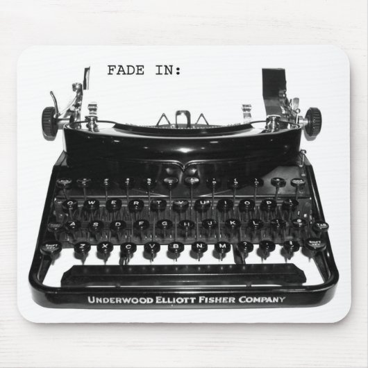 Screenwriters Schrijfmachine Mousepad Muismat (Voorkant)