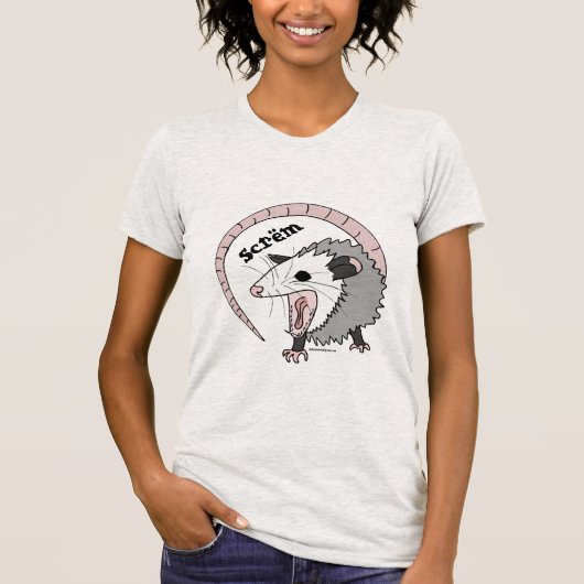 Scrëm Possum for Anxious Introverts & Misanthropes T-shirt (Voorkant)