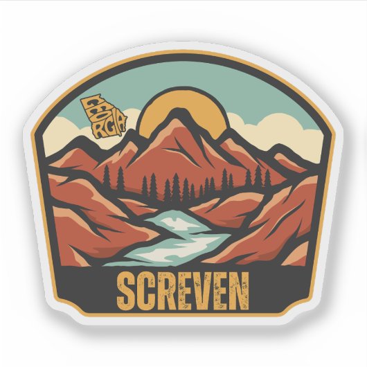 Screven, Georgia Sticker (Voorkant)