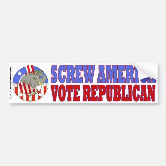 Screw America Bumper Stkr Bumpersticker (Voorkant)