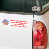Screw America-Vote GOP / Een condoom gebruiken Bumpersticker (Op Truck)