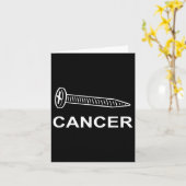 Screw Cancer Cancer Awareness Motivation  Kaart (Gele Bloem)