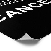 Screw Cancer Cancer Awareness Motivation Poster (Hoek)