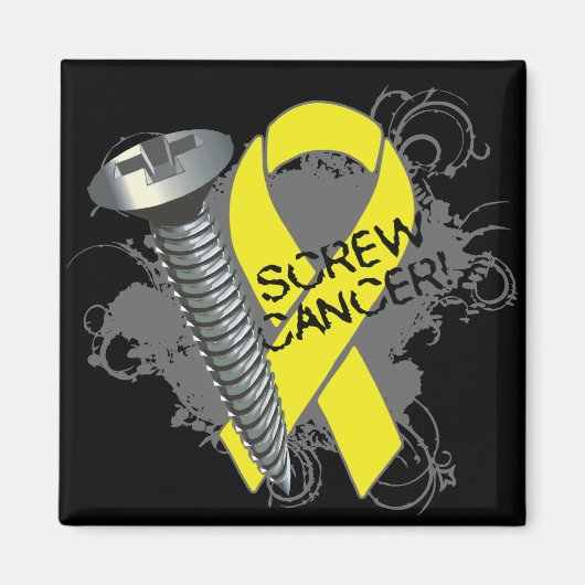 Screw Cancer - Grunge - Testicular Magneet (Voorkant)