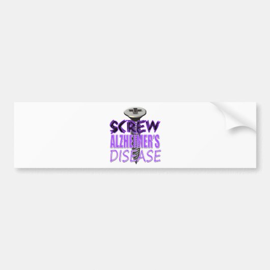 Screw de ziekte van Alzheimer Bumpersticker (Voorkant)