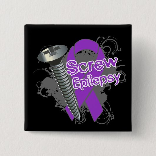 Screw Epilepsy Vierkante Button 5,1 Cm (Voorkant)