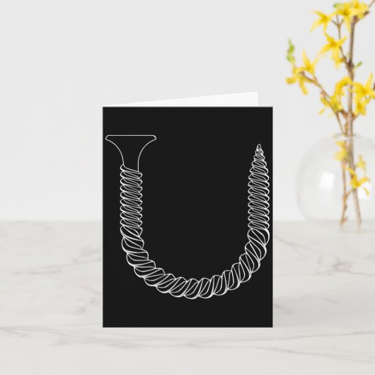 Screw Shaped U - Funny Tool Insul  Kaart (Gele Bloem)