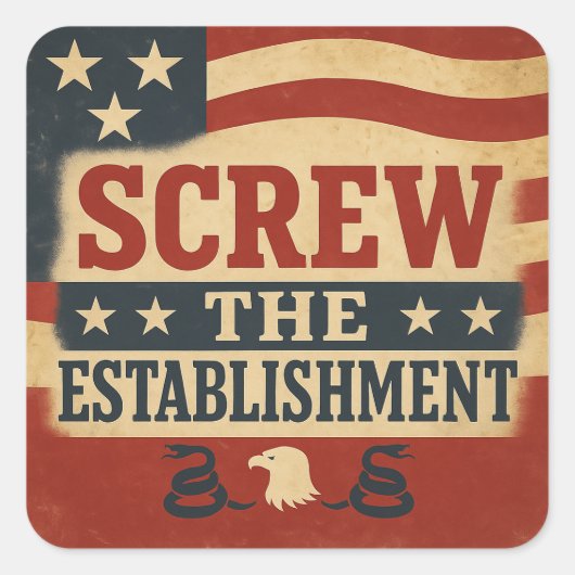 Screw the Establishment Sticker (Voorkant)