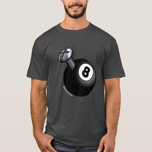 Screwball 8 Ball Screwball Afbeeldingen T-shirt (Voorkant)