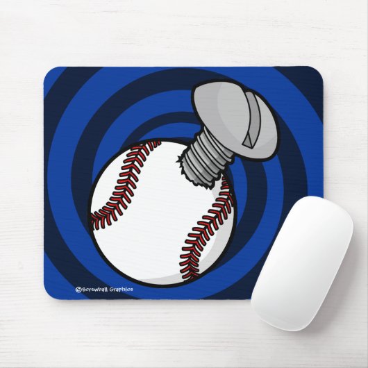 Screwball Mousepad (Blue Spiral BG) Muismat (Met muis)