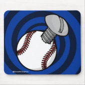 Screwball Mousepad (Blue Spiral BG) Muismat (Voorkant)