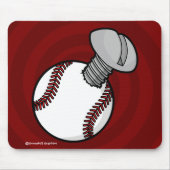 Screwball Mousepad (Spiral Red BG) Muismat (Voorkant)