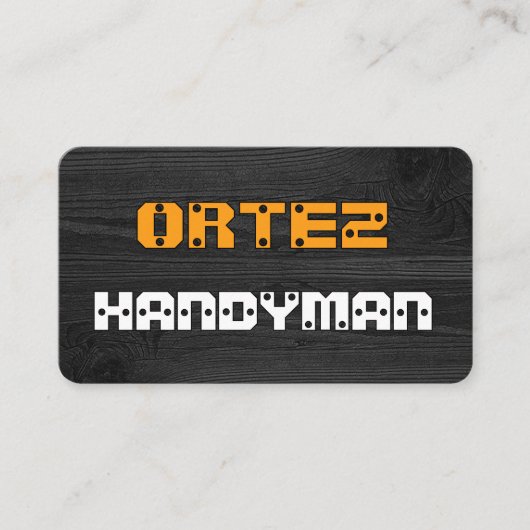 Screwed In Panel Your Name Visitekaartje (Voorkant)