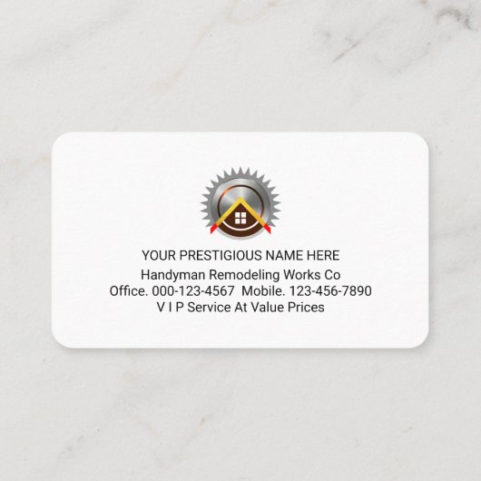 Screwed In Panel Your Name Visitekaartje (Achterkant)