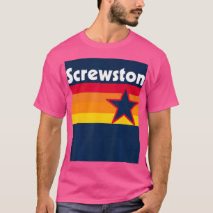 Screwston Texas H-Town Houston Blauw T-shirt