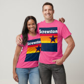 Screwston Texas H-Town Houston Blauw T-shirt (Unisex)