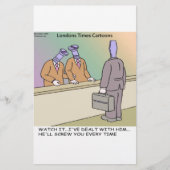 Screwy Salesman van Rick London Funny Briefpapier (Voorkant)