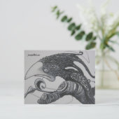 Scrib-Bird Briefkaart (Staand voorkant)