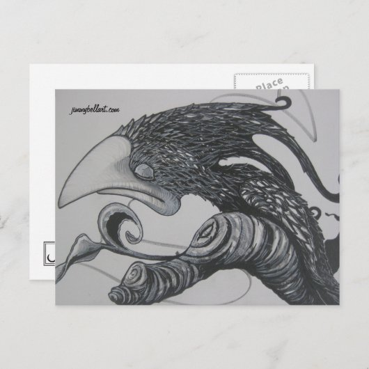 Scrib-Bird Briefkaart (Voorkant / Achterkant)