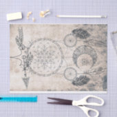 Scribble arrow mandala nood maanschets tissuepapier (Craft)