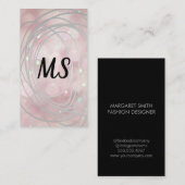 Scribble Artistic | Monogram | Roze Boke Visitekaartje (Voorkant / Achterkant)