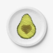 Scribble Avocado Love Papieren Bordje (Voorkant)