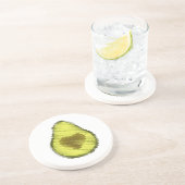 Scribble Avocado Love Zandsteen Onderzetter (Zijkant)