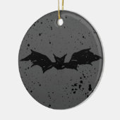 Scribble Bat Keramisch Ornament (Links)
