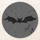Scribble Bat Ronde Kartonnen Onderzetter (Voorkant)