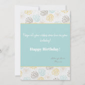 Scribble bloemen Happy Birthday Kaart (Achterkant)
